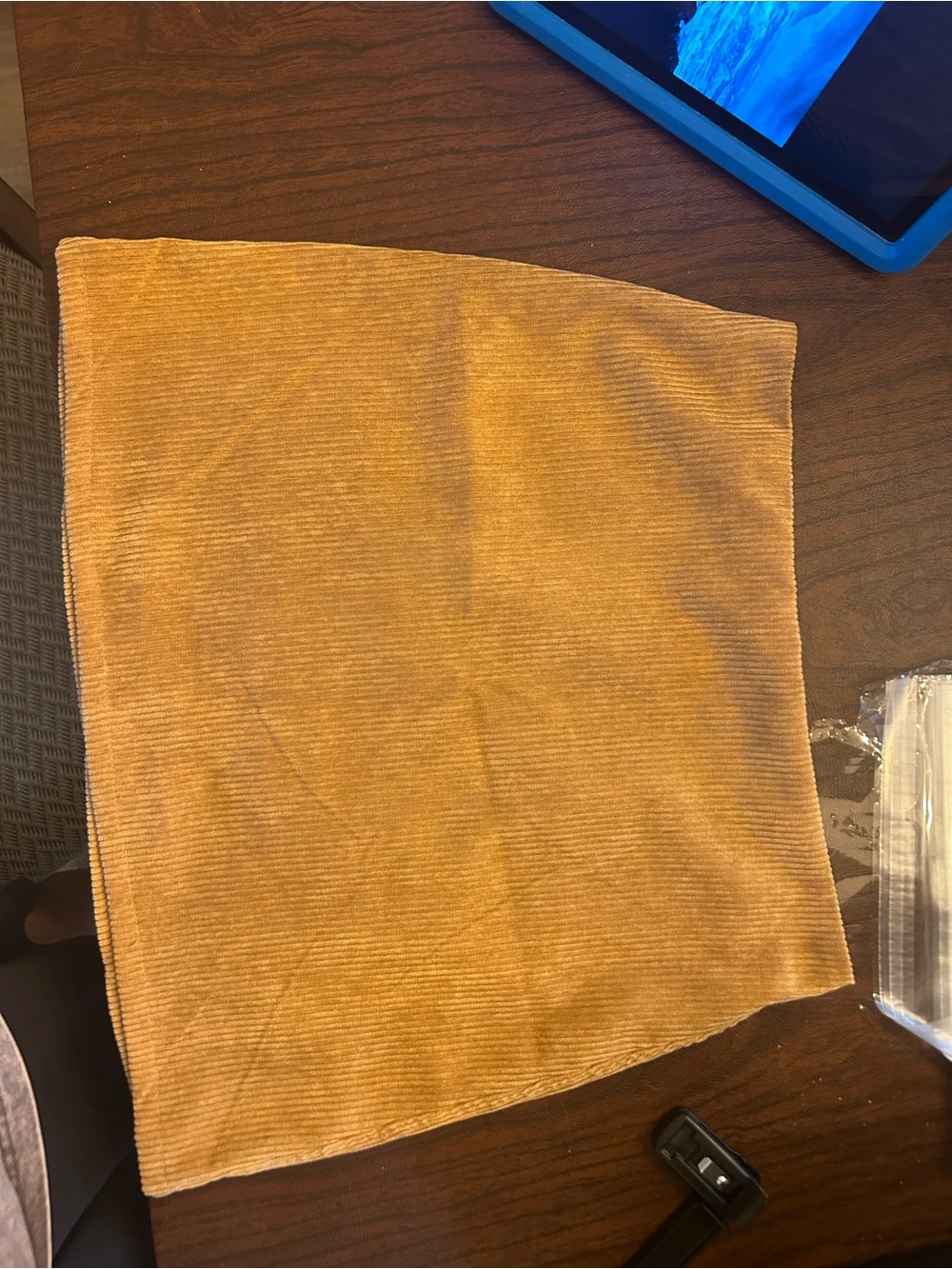 Honey Punch Mustard Corduroy Mini Skirt